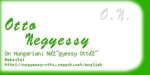 otto negyessy business card